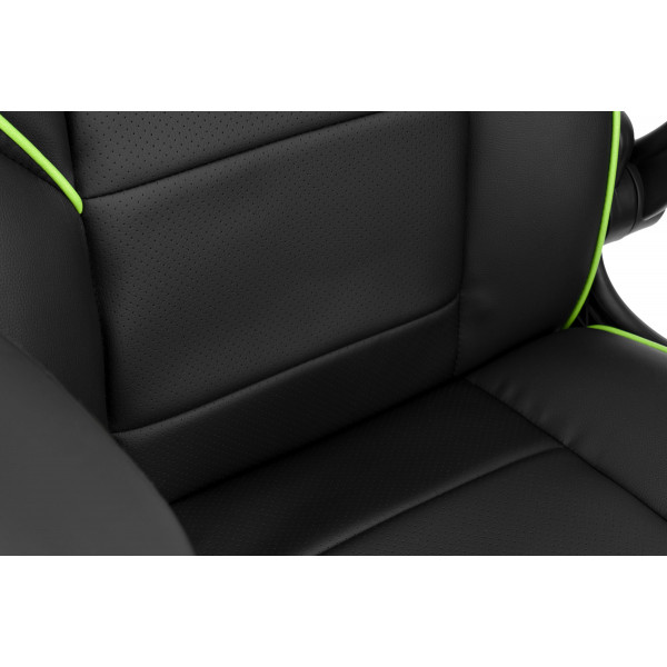 Фото - Кресло для геймеров 2E Hebi Black/Green (2E-GC-HEB-BK)