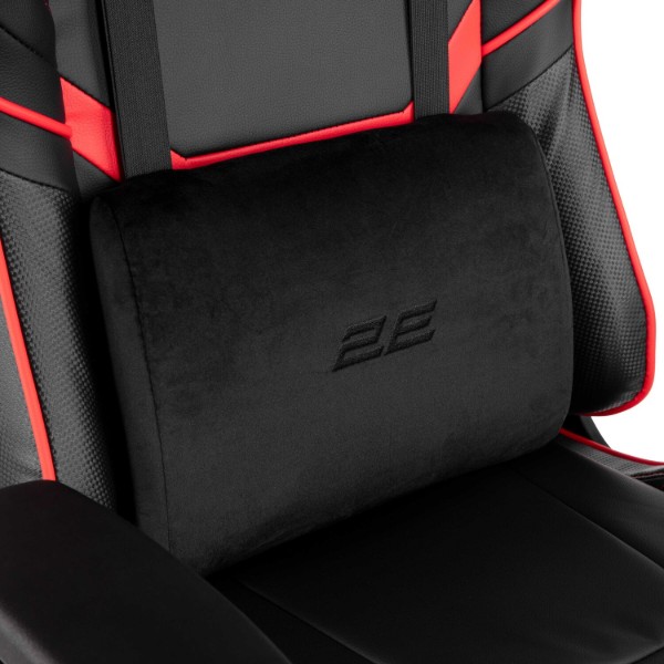 Фото - Крісло для геймерів 2E Hibagon Black/Red (2E-GC-HIB-BKRD)