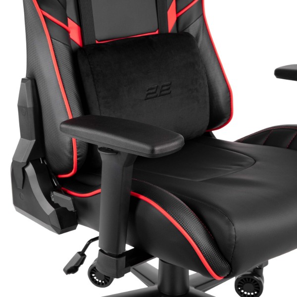 Фото - Крісло для геймерів 2E Hibagon Black/Red (2E-GC-HIB-BKRD)
