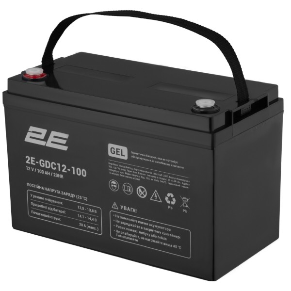 Фото - Акумулятор для ДБЖ 2E GDC 12В 100Аг GEL (2E-GDC12-100)