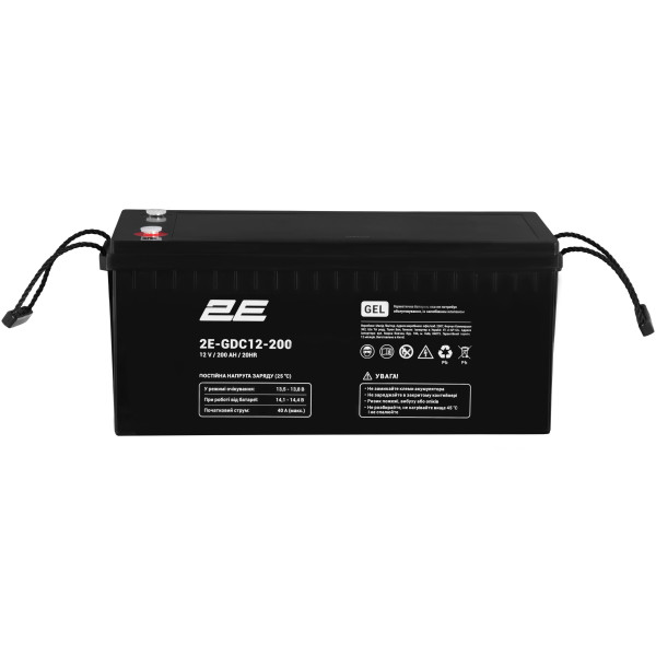 Фото - Акумулятор для ДБЖ 2E GDC 12В 200Аг GEL (2E-GDC12-200)