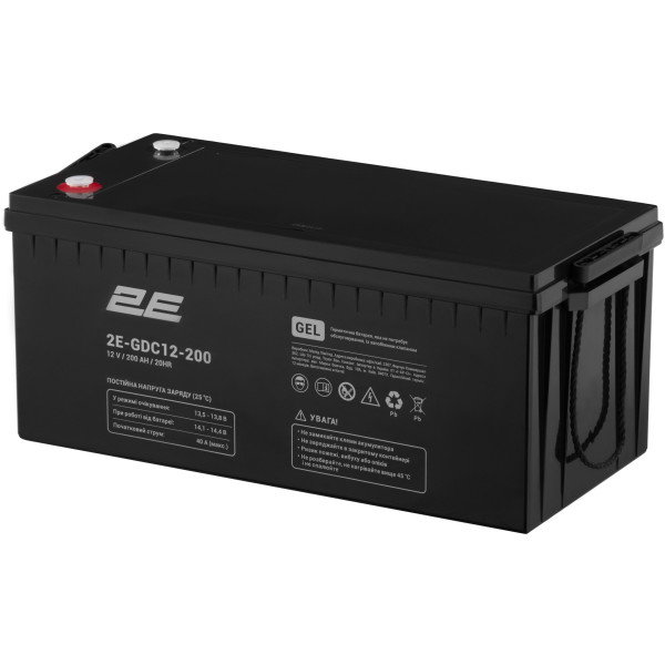 Фото - Акумулятор для ДБЖ 2E GDC 12В 200Аг GEL (2E-GDC12-200)