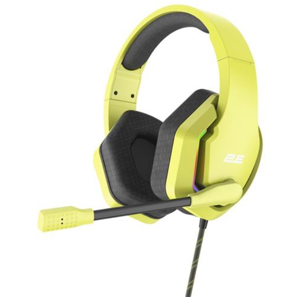 Фото - Гарнитура проводная игровая 2E HG315 RGB USB 7.1 Yellow (2E-HG315YW-7.1)