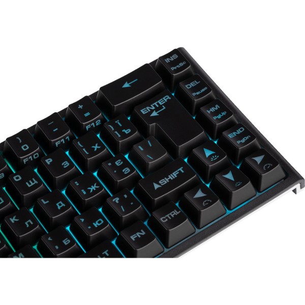 Фото - Клавиатура проводная игровая 2E KG350 RGB 68key USB Black Ukr (2E-KG350UBK)