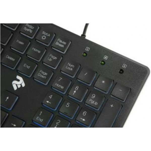 Фото - Клавиатура проводная 2E KS 105 Slim USB Black (2E-KS105UB)