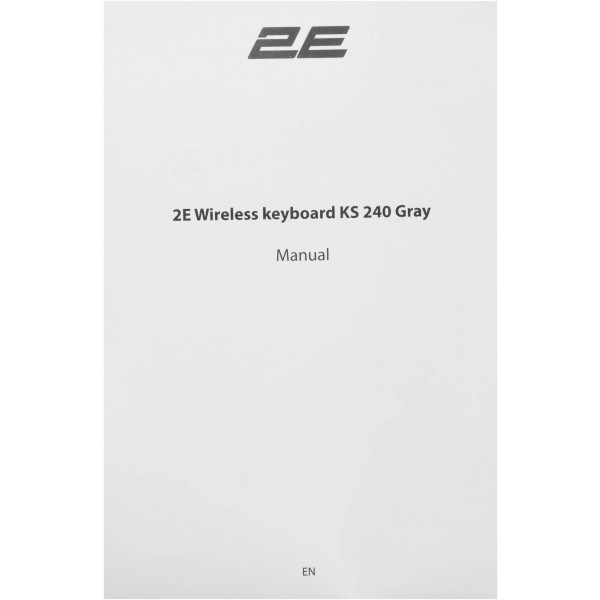 Фото - Клавіатура бездротова 2E KS240 WL/BT, EN/UK Gray/Black (2E-KS240WG_UA)