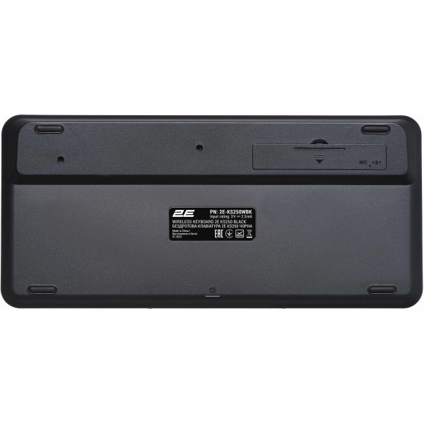 Фото - Клавіатура бездротова 2E KS250 WL/BT, EN/UK Black/Gray (2E-KS250WBK_UA)