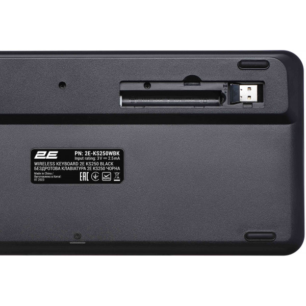 Фото - Клавіатура бездротова 2E KS250 WL/BT, EN/UK Black/Gray (2E-KS250WBK_UA)