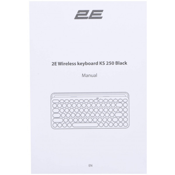 Фото - Клавіатура бездротова 2E KS250 WL/BT, EN/UK Black/Gray (2E-KS250WBK_UA)
