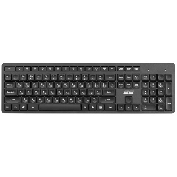 Фото - Клавіатура бездротова 2E KS260 WL Black (2E-KS260WB)