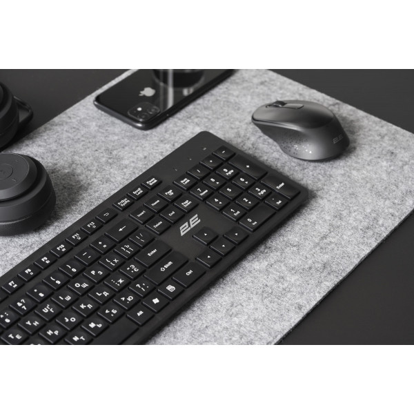 Фото - Клавіатура бездротова 2E KS260 WL Black (2E-KS260WB)