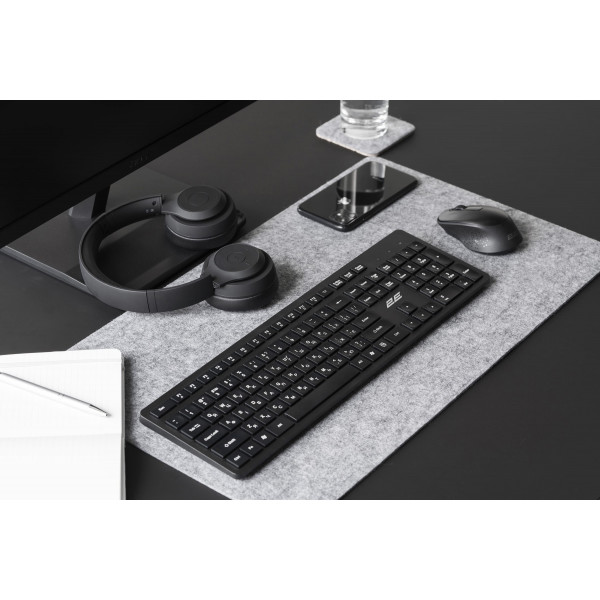 Фото - Клавіатура бездротова 2E KS260 WL Black (2E-KS260WB)