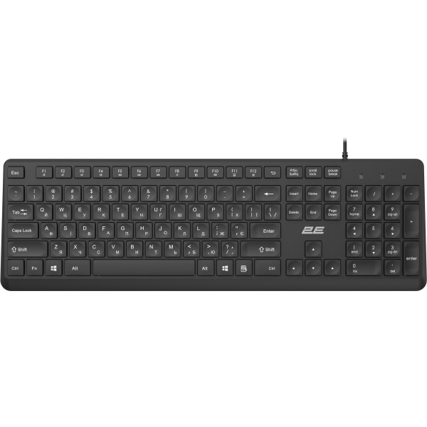 Фото - Клавіатура дротова 2E KS405 EN/UK Black (2E-KS405UBK_UA)