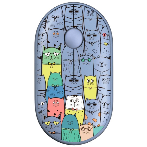 Фото - Мышь беспроводная 2E MF300 PETS:CATS Silent WL BT Blue (2E-MF300WPETSBL)