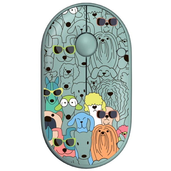 Фото - Мышь беспроводная 2E MF300 PETS:DOGS Silent WL BT Green (2E-MF300WPETSGN)