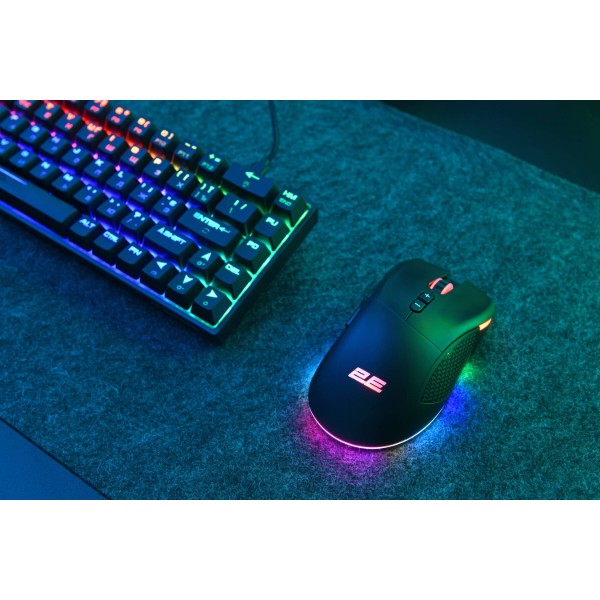 Фото - Мышь беспроводная игровая 2E Gaming MG350 WL RGB USB Black  (2E-MG350UB-WL)
