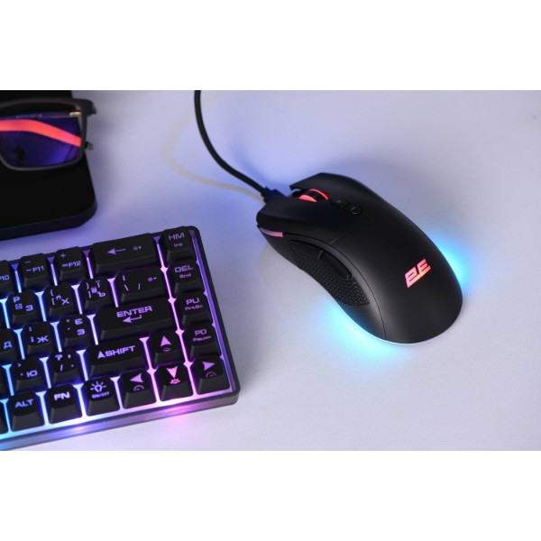 Фото - Мышь беспроводная игровая 2E Gaming MG350 WL RGB USB Black  (2E-MG350UB-WL)