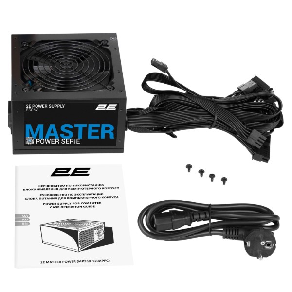 Фото - Блок питания для ПК 2E Master Power 550W (2E-MP550-120APFC)