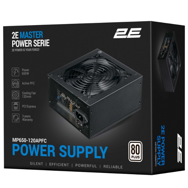 Фото - Блок питания для ПК 2E Master Power 650W (2E-MP650-120APFC)