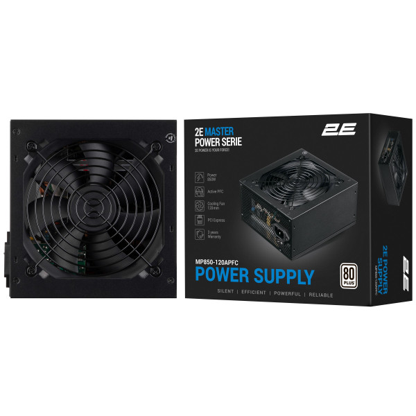 Фото - Блок живлення для ПК 2E Master Power 850W (2E-MP850-120APFC)
