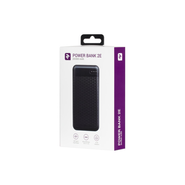 Фото - Батарея мобільна 2E 20000mAh, DC 5V, 2.1A, Type-C, MicroUSB, USB-А (2E-PB2004-Black)