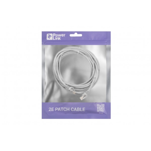 Фото - Кабель патч-корд 2E Cat 5e UTP RJ45 26AWG 6.00 m Grey (2E-PC5ECOP-600GRY)