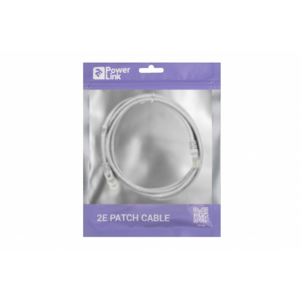 Фото - Кабель патч-корд 2E Cat 5e UTP RJ45 26AWG 2.50 m Grey (2E-PC5ECOP-250GRY)