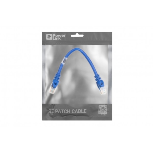 Фото - Кабель патч-корд 2E Cat 6 UTP RJ45 26AWG 0.20 m Blue (2E-PC6COP-020BL)