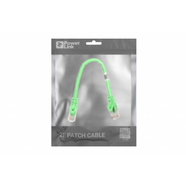 Фото - Кабель патч-корд 2E Cat 6 UTP RJ45 26AWG 0.20 m Green (2E-PC6COP-020GRN)