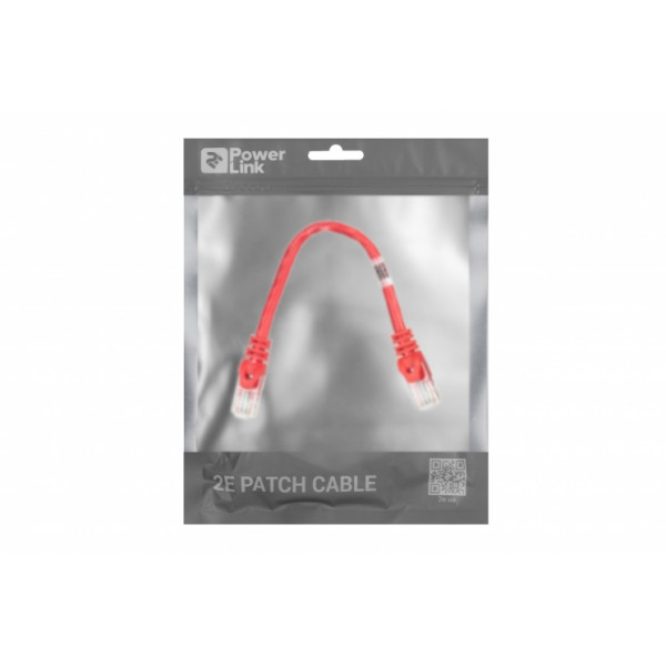 Фото - Кабель патч-корд 2E Cat 6 UTP RJ45 26AWG 0.20 m Red (2E-PC6COP-020RD)