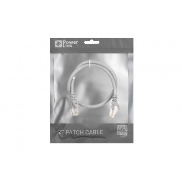 Фото - Кабель патч-корд 2E Cat 6 UTP RJ45 26AWG 0.50 m Grey (2E-PC6COP-050GRY)