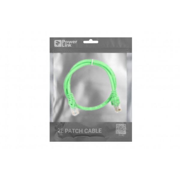 Фото - Кабель патч-корд 2E Cat 6 UTP RJ45 26AWG 0.50 m Green (2E-PC6COP-050GRN)