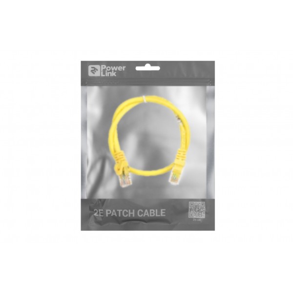 Фото - Кабель патч-корд 2E Cat 6 UTP RJ45 26AWG 0.50 m Yellow (2E-PC6COP-050YLW)