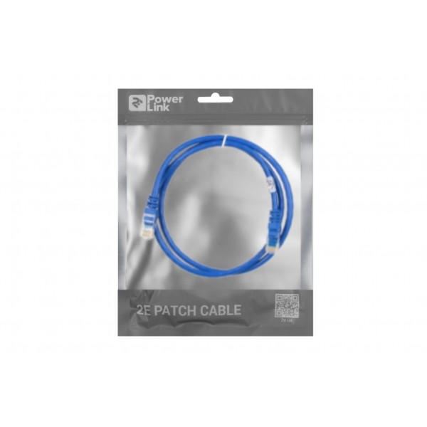 Фото - Кабель патч-корд 2E Cat 6 UTP RJ45 26AWG 1.00 m Blue (2E-PC6COP-100BL)