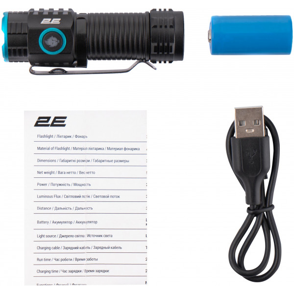 Фото - Ліхтар акумуляторний 2E 2E-PYB166BI