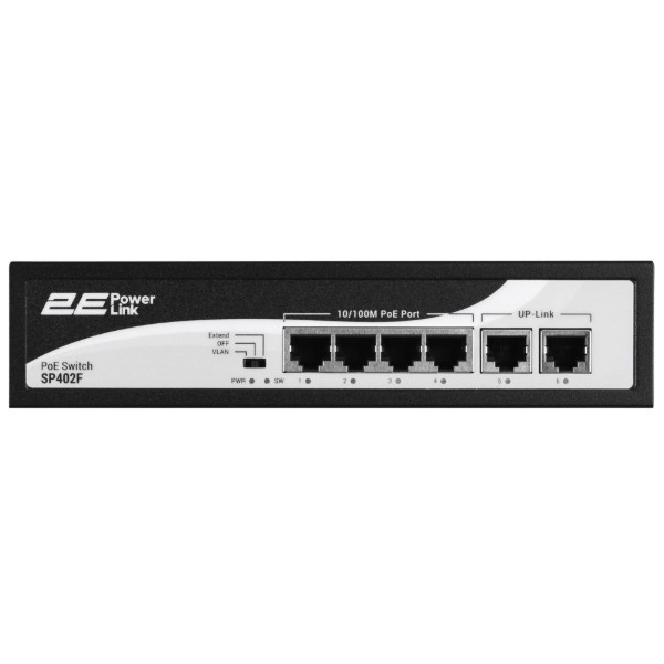 Фото - Коммутатор локальної мережі (Switch) 2E PowerLink SP402F (2E-SP402F-2)
