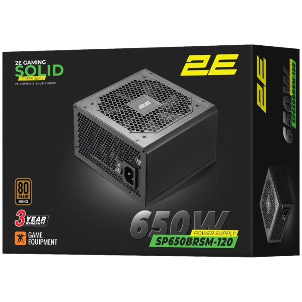 Фото - Блок питания для ПК 2E Solid Power 650W (2E-SP650BRSM-120)