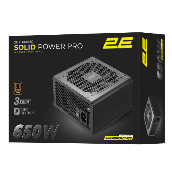 Фото - Блок живлення для ПК 2E Gaming Solid Power Pro ATX3.1 GEN5.0 650W (2E-SP650BRSMII-120)