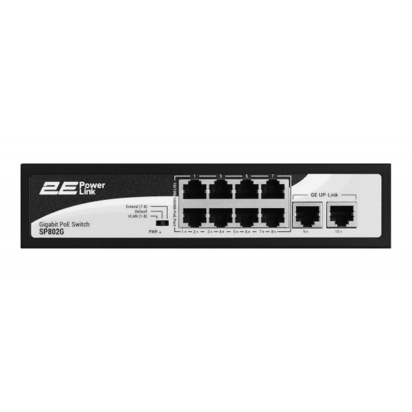 Фото - Коммутатор локальної мережі (Switch) 2E PowerLink SP802G (2E-SP802G-2)