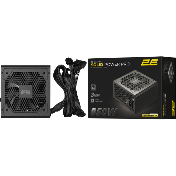 Фото - Блок питания для ПК 2E GAMING Solid Power Pro ATX3.1 GEN5.0 (850W) (2E-SP850BRSMII-120)
