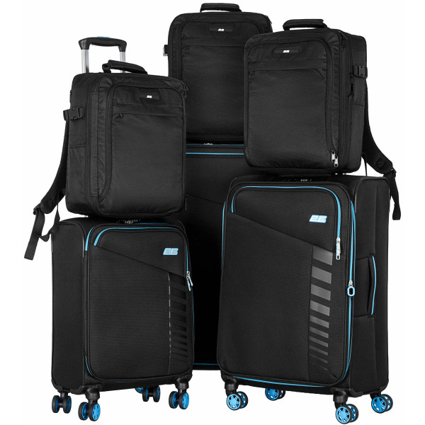 Фото - Валіза 2E Trek (L+M+S) + 3 рюкзаки Cabin (2E-BPET-CABIN-BK)