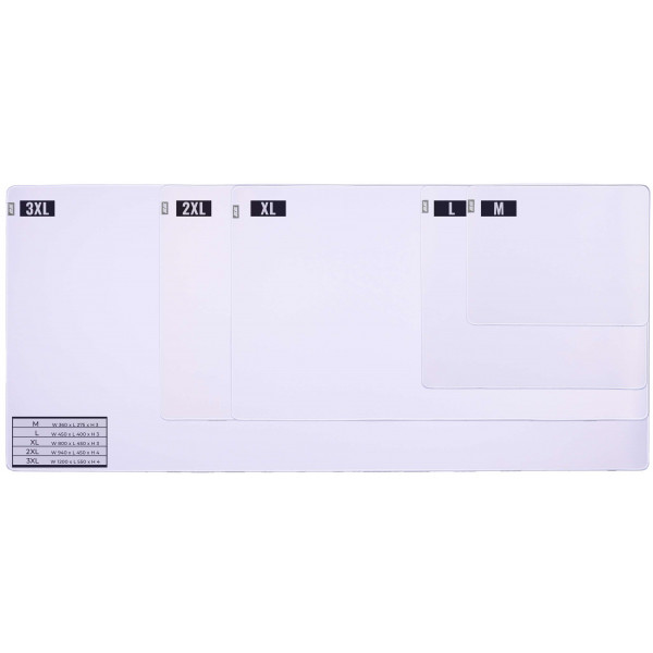 Фото - Килимок для миші ігровий 2E Gaming Pro Speed M White (2E-SPEED-M-WH-PRO)