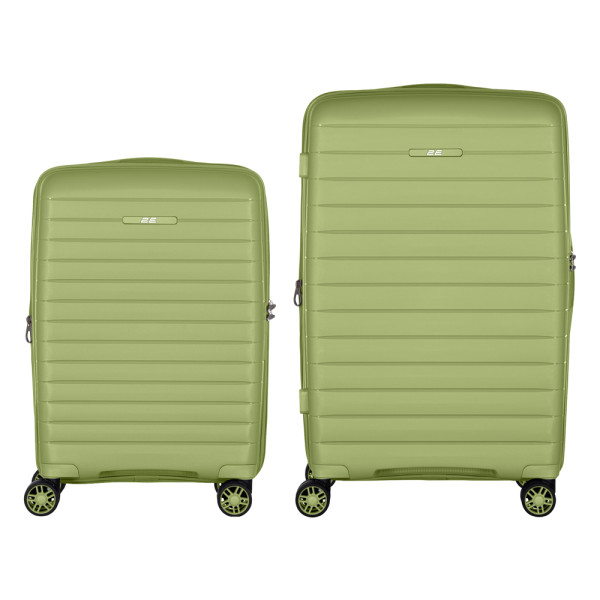 Фото - Валіза 2E Aero 2 шт. (M+S) оливково-зелений (2E-SPP-AERO-SET2-MG)