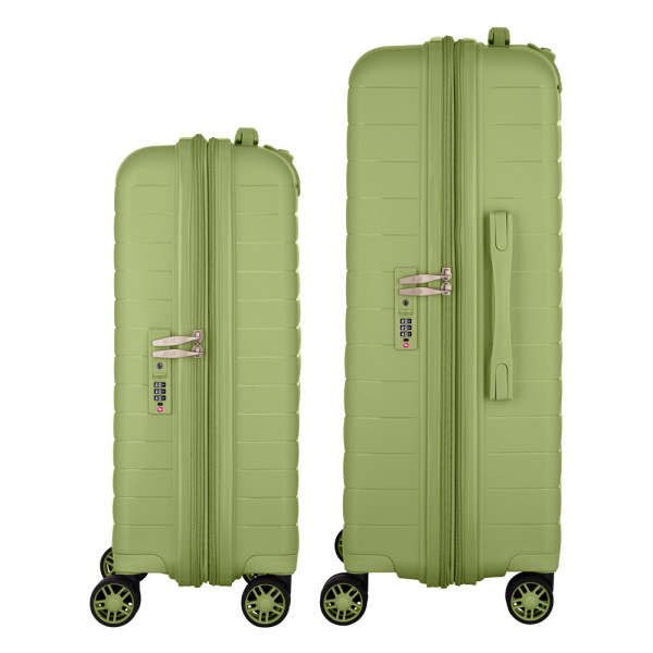 Фото - Валіза 2E Aero 2 шт. (M+S) оливково-зелений (2E-SPP-AERO-SET2-MG)