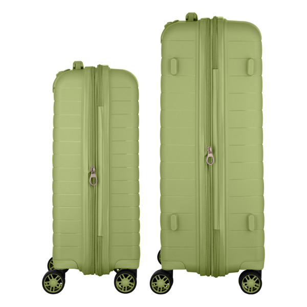 Фото - Валіза 2E Aero 2 шт. (M+S) оливково-зелений (2E-SPP-AERO-SET2-MG)