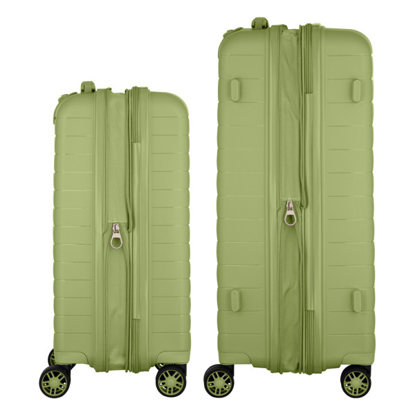 Фото - Валіза 2E Aero 2 шт. (M+S) оливково-зелений (2E-SPP-AERO-SET2-MG)