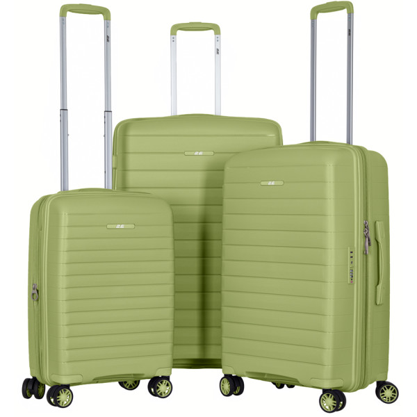 Фото - Валіза 2E Aero 3 шт. (L+M+S) оливково-зелений (2E-SPP-AERO-SET3-MG) Фото - Валіза 2E Aero 3 шт. (L+M+S) оливково-зелений (2E-SPP-AERO-SET3-MG)