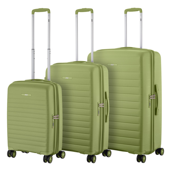 Фото - Валіза 2E Aero 3 шт. (L+M+S) оливково-зелений (2E-SPP-AERO-SET3-MG)