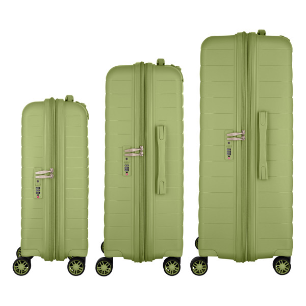 Фото - Валіза 2E Aero 3 шт. (L+M+S) оливково-зелений (2E-SPP-AERO-SET3-MG)