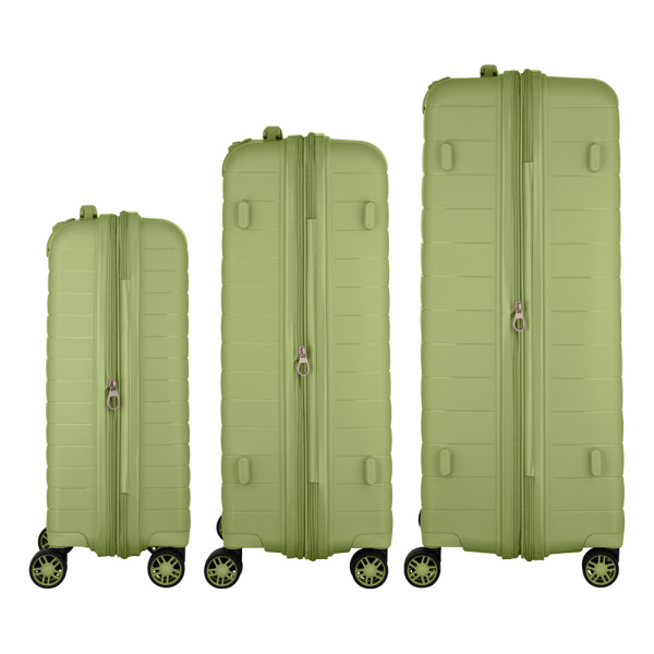 Фото - Валіза 2E Aero 3 шт. (L+M+S) оливково-зелений (2E-SPP-AERO-SET3-MG)